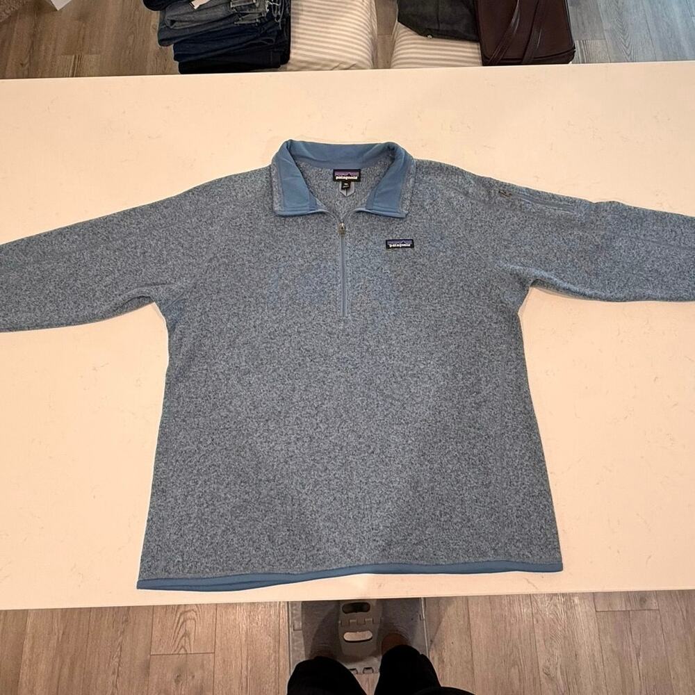 Patagonia Women’s Better Sweater 1/4 Zip Fleece Pullover XXL Blue Gray - Picture 3 of 4